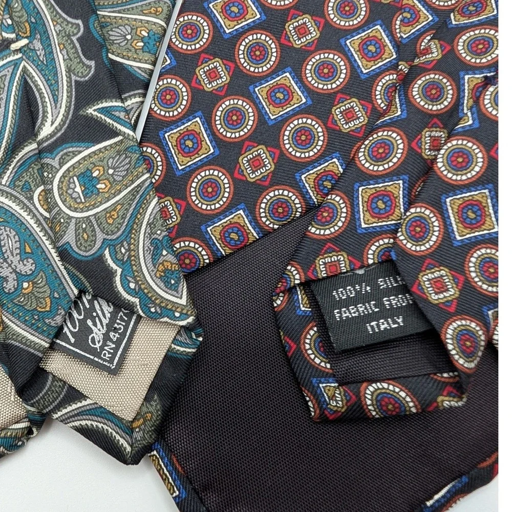 Sheaf‎ & Caber Mens 100% Silk Neckties 2 Pack Formal Fashion Neckwear Set